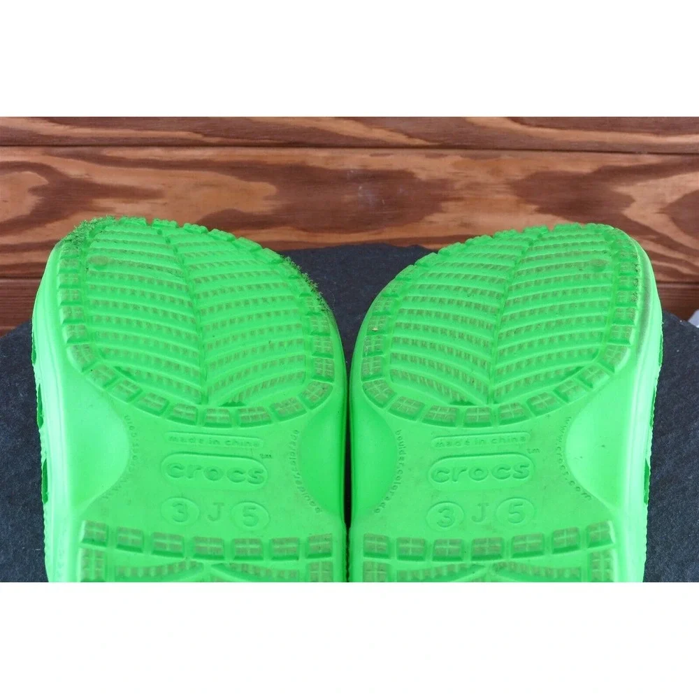 Crocs Youth Boys Shoes Sz 5 M Green Synthetic Slide‎